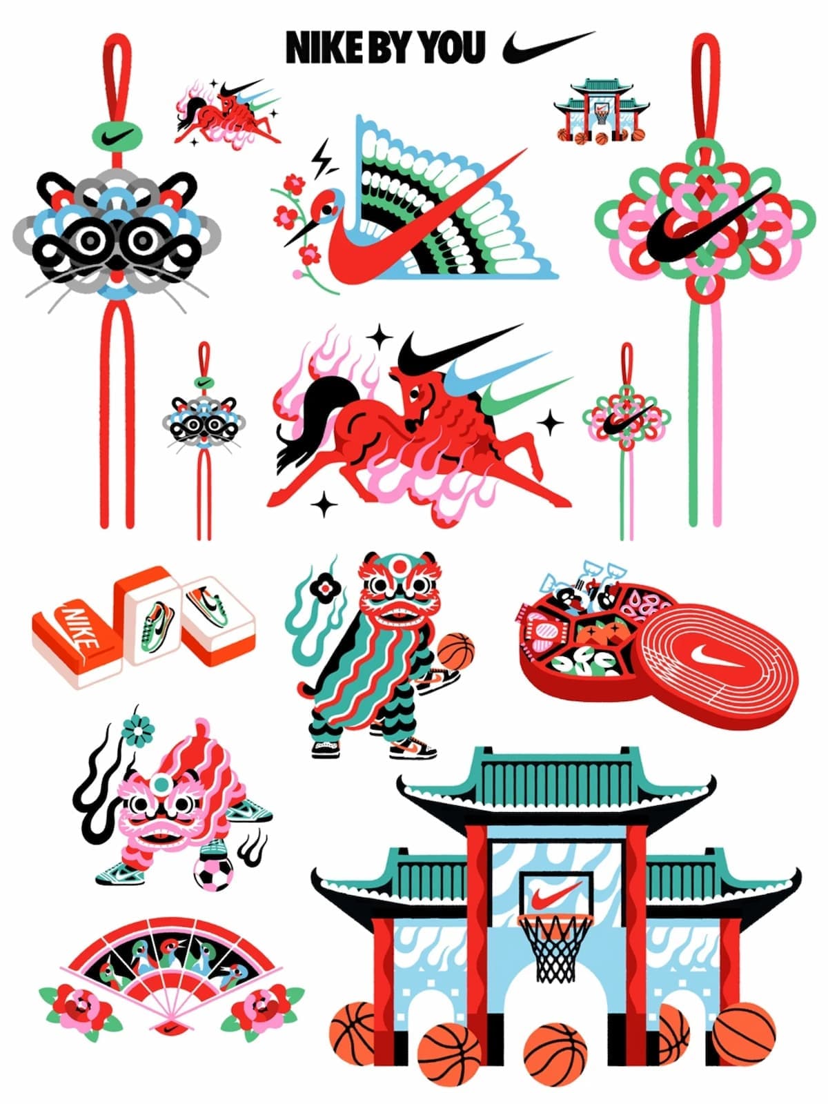 Gracia Lam - for Nike - Lunar New Year graphics pack for Nike By You